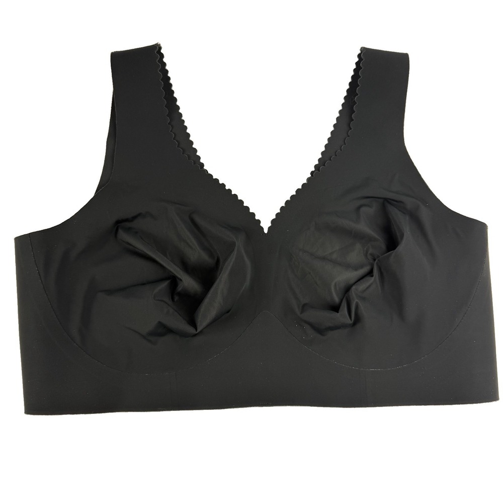 Evelyn & Bobbie The Evelyn Bra Size 2XL Black Wireless Seamless Lift Bralette